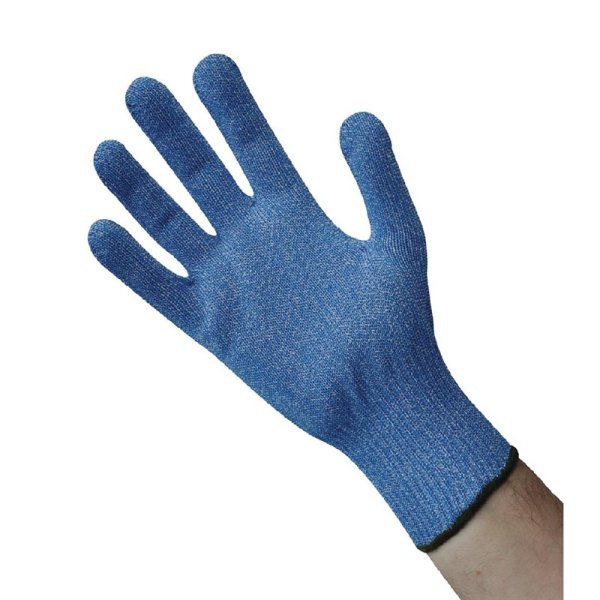 Schnittfester Handschuh blau L