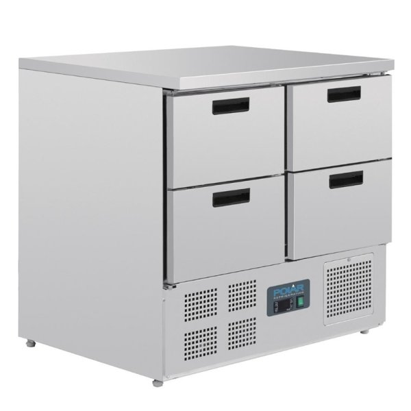 Polar Serie G Kühltisch mit 4 Schubladen 240L