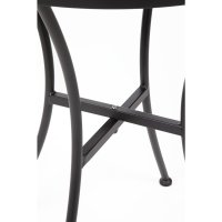 Bolero runder Bistrotisch in schlankem Design Stahl schwarz 60cm