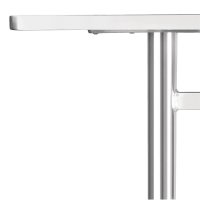 Bolero rechteckiger Tisch Edelstahl 120 x 60cm