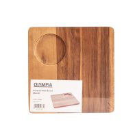 Olympia quadratische Servierplatten aus Akazienholz