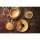 Olympia Canvas runder Teller mit schmalem Rand siena-rost 18cm
