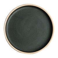 Olympia Canvas flacher runder Teller dunkelgrün 18cm