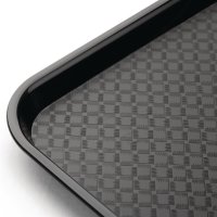 Kristallon Fast-Food-Tablett aus Polypropylen schwarz 34,5cm