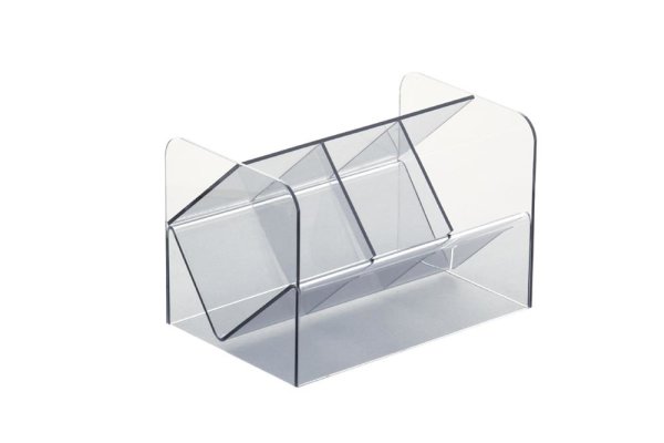 Löffelhalter mit 3 quatratischen Löffelboxen Acrylglas, transparent, 23 x 15 x 15 cm