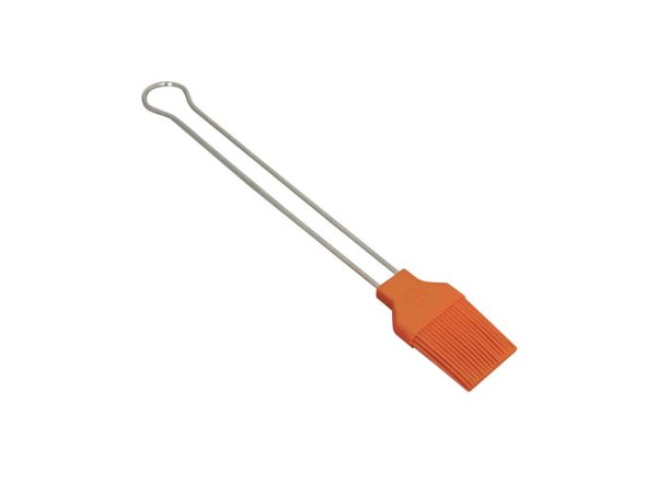 Silikon-Pinsel 35 mm orange mit Edelstahlstiel, 5-reihig