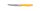 Universalmesser Welle Klingenlänge: 11 cm, Griff gelb