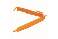 Verschluss-Clip, Länge 125 mm, orange, mit Messer...