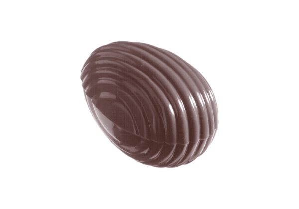Schokoladen Form - Ei mit Rillen 32 mm 275 x 135 x 24 mm - Doppelform