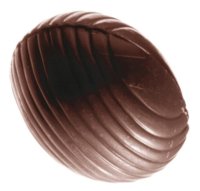 Schokoladen Form - Ei gestreift oval 275 x 135 x 24 mm -...