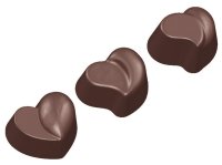 Schokoladen Form - Herz 3 Fig. 275 x 135 x 24 mm