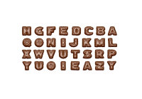 Schokoladen Form - A-Z gepunktet 26 Fig. 275 x 135 x 24 mm