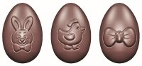 Schokoladen Form - Ostereier 3 Fig. 275 x 135 x 30 mm -...