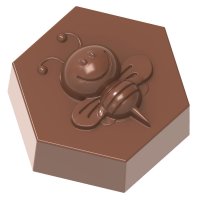 Schokoladen Form - Biene auf Sechseck 275 x 135 x 24 mm