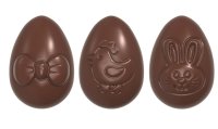 Schokoladen Form - kleines lustiges Ei 3 Fig. 275 x 175 x...