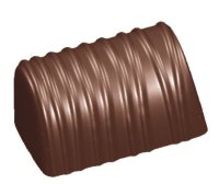 Schokoladen Form - Buche mit Streifen 275 x 175 x 24 mm