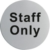 Edelstahltürschild "Staff Only",...