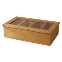Olympia Teebox aus Gummibaumholz